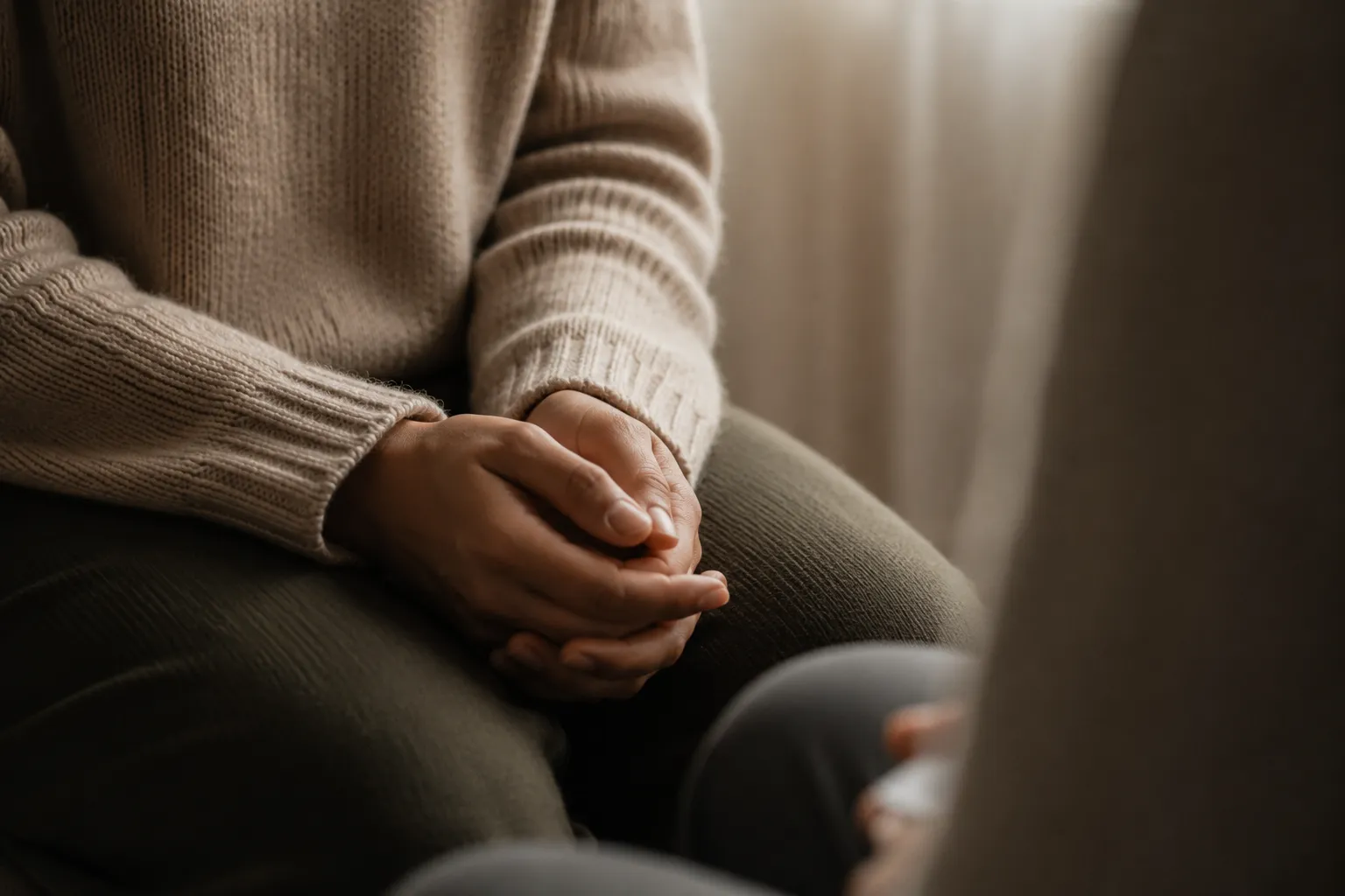 Person in a moment of quiet reflection